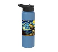 Lizard Bearded Dragon Lizard Starry Night Lizard Stainless Steel Insulated Water Bottle