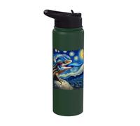 Lizard Blue Tongued Skink Starry Night Lizard Stainless Steel Insulated Water Bottle