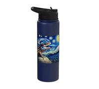 Lizard Blue Tongued Skink Starry Night Lizard Stainless Steel Insulated Water Bottle