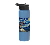 Lizard Blue Tongued Skink Starry Night Lizard Stainless Steel Insulated Water Bottle