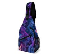 Lizard Blueberry Butterflys Dragonflys Men's Chest Bag Crossbody Sling Pack Shoulder Backpack for Travel Hiking