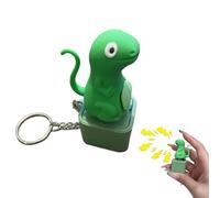 Lizard Button Keychain - Fun Rechargeable Lizard Keychain Sound Button Toy with Colorful Lights, Portable Stress Reliever and Sensory Fidget Toy for Adults and Kids (3)