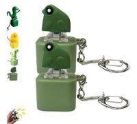 Lizard Button Keychain, Lizard Keychain Sound, Rechargeable Frog Croaking Keychains, Croak Frog Keychains, Duck Keyboard, Funny Stress Relief Keychain for Adults Kids (2Pcs-c)