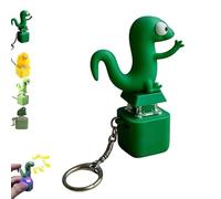 Lizard Button Keychain, Lizard Keychain Sound, Rechargeable Frog Croaking Keychains, Duck Keyboard, Funny Stress Relief for Adults Kids (1Pcs-a)