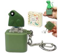 Lizard Button Keychain, Rechargeable Lizard Sound Keychain Button Toy with Colorful Light & Sound, Lizard Button Press Fidget Toy, Portable Fun Decorative Keychains, Anxiety Relief Toy (1PC-B)