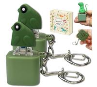 Lizard Button Keychain, Rechargeable Lizard Sound Keychain Button Toy with Colorful Light & Sound, Lizard Button Press Fidget Toy, Portable Fun Decorative Keychains, Anxiety Relief Toy (2PC-B)