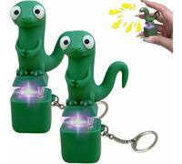 Lizard Button Sound Keychain,2025 New Keyboard Clicker Lizards Toys,Portable Fun Keyboard Clicker Pendants,Fun with Colorful Lights,Interactive Press Fidget Toy(2pcs)