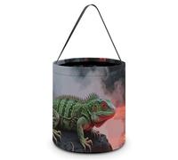 Lizard by Magma Lake Halloween Tote Bags for Trick Or Treating - Large Capacity Candy Buckets with Handles