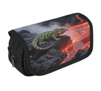 Lizard by Magma Lake Large Pencil Case High Capacity Pencil Pouch Aesthetic Holder Box Storage Bag Desk Organizer Marker Pouch Pen for Supplies Makeup Bag & Daily Use
