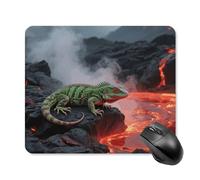 Lizard by Magma Lake Mouse Pad Square Mouse Mat Non-Slip Rubber Base Mousepad Wireless Mice Mat for Gaming, Office & Home, Waterproof Mouses Mats for Laptop/Desktop 25 * 30cm