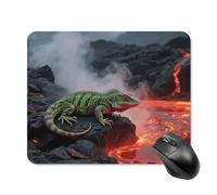 Lizard by Magma Lake Mouse Pad Square Mouse Mat Non-Slip Rubber Base Mousepad Wireless Mice Mat for Gaming, Office & Home, Waterproof Mouses Mats for Laptop/Desktop 20 * 25cm