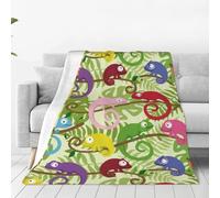 Lizard Chameleon Soft Warm Flannel Blankets For Sofa Couch Bed,Cozy Lightweight Fleece Throw Blanket For Living Room Office All Season,50"X40"