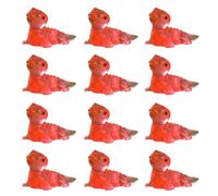 Lizard Decor Set Decorative Statues 12pcs Mini Figurine Resin Tiny Cabrite Ornament Miniature Animal Statue Toy Fairy Garden Microlandscape Desktop Red