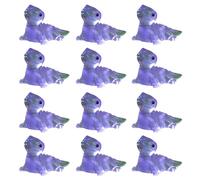 Lizard Decor Set Decorative Statues 12pcs Mini Figurine Resin Tiny Cabrite Ornament Miniature Animal Statue Toy Fairy Garden Microlandscape Desktop Purple