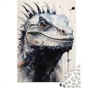 Lizard Desert Elegance 1000-Piece Puzzle for Adults, 38x26cm/1000pcs, White Cardboard with Reduced Dust; An Unhurried Indoor Weekend Activity