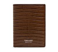 Lizard-effect Leather Wallet - male - Tom Ford - Wallets & Cardholders - Brown - ONE SIZE - Accessories ONE SIZE