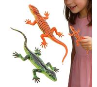 Lizard Figurine - Artificial 2 Piece Reptile Model Fake Lizards Model | Realistic Reptile Color-Changing 64g, Two Color Educational Realistic Figure Set for Kids,