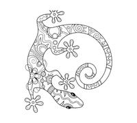 Lizard Gecko Wall Decals Cute Animal Wall Sticker for Boy Bedroom Kids Nursery Bedroom Playroom-L-78x95cm-Black