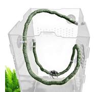 Lizard Habitat Pathway - Synthetic Curling Tendril, Decorative Adjustable Greenery, Shapable Forest Arrangement Including Mounting Holders | Rainforest Vivarium Embellishment Accent For Salamanders