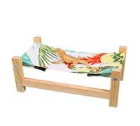 Lizard Hammock, Wooden Resting Lounger for Reptiles, Lounger for Geckos, for Bearded Dragons, Lizards, Snakes in the Terrarium and Habitat