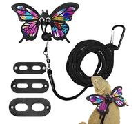 Lizard Harness, Leashes and Harnesses for Bearded Dragon - Soft PU Leather Reptile Lizard Detachable Adjustable Rope with Wings Harness | 3 Sizes, Walking Vest Harness
