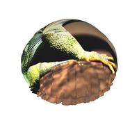 Lizard Hd Print Elastic And Reusable Hair Bath Caps Double Waterproof Layers Bathing Hat