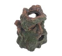 Lizard Hide Reptile Shelter Natural Aquarium Decoration Resin Hollow Tree Trunk Ornament for Fish Tank Safe for Shrimp Betta Cichlids Enhances Habitat Reduces Stress