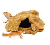 Lizard House Resin Simulation Rock Reptile Caves | Small Simulation Rock Aquarium Decor Landscape Fish Tank Accessories for Ball Pythons Turtles Gecko Tortoise