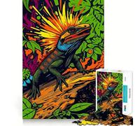 Lizard in Jungle 1000-piece Puzzle for Teenagers Recall Power Clear Color Family Activity Perfect Decor (50x75cm)