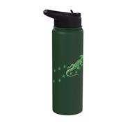 Lizard Keeper Lizard Owner Foot Steps Green Basilisk Stainless Steel Insulated Water Bottle