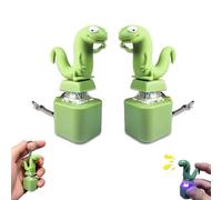 Lizard Keychain Sound,2 PCS Lizard Button Keychain,New Adults Keyboard Clicker Lizards Fidget Toys,Rechargeable Lizards Anxiety Relief Keychain Button Toy with Colorful Light,Decompression Toys-2 pcs