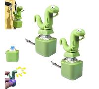 Lizard Keychain Sound, 2025 Rechargeable Talking Clicker Fidget Toy with LED Lights, Funny Stress Relief Keychain for Adults & Kids, Portable Sensory Lizard Keyring (2pcs)