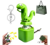 Lizard Keychain Sound, 2026 New Lizard Button Keychain, Rechargeable Lizards Anxiety Relief keychain Button Toy, Fun Rechargeable Keychains with Colorful Lights, for Office Travel Use (1pc)