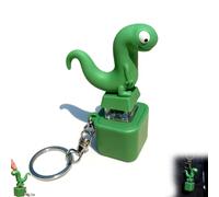 Lizard Keychain Sound, 2026 New Rechargeable Lizard Anxiety Relief Keychain Button Toy with Colorful Light, Portable Anxiety Relief Toy (Lizard)