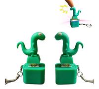 Lizard Keychain Sound, Lizard Button Keychain, Rechargeable Lizards Anxiety Relief Keychain Button Toy with Colorful Light & Sound, Fun Portable Anxiety Relief Toy (2)