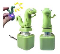 Lizard Keychain Sound, Lizard Button Keychain, Rechargeable Lizards Anxiety Relief Keychain Button Toy with Colorful Light & Sound, Portable Stress Reliever for Anxiety & Sensory Fun (1PC)