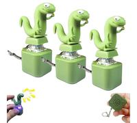 Lizard Keychain Sound, Lizard Button Keychain, Rechargeable Lizards Anxiety Relief Keychain Button Toy with Colorful Light & Sound, Portable Stress Reliever for Anxiety & Sensory Fun