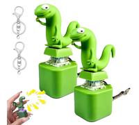 Lizard Keychain Sound, Lizard Button Keychain, Rechargeable Lizards Anxiety Relief Keychain Button Toy with Colorful Light & Sound, Portable Stress Reliever for Anxiety & Sensory Fun (2PCS)
