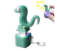 Lizard Keychain Sound, Lizard Button Keychain, Rechargeable Lizards Anxiety Relief Keychains Button Toy with Colorful Light & Sound, Portable Fidget ToysStress Reliever for Anxiety & Sensory Fun Gift