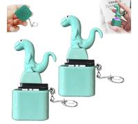 Lizard Keychain Sound, Lizard Button Keyring, Keyboard Fidget Toy with Quacking Sound & Colorful Light, Clicky Fidgets Toys, Stress Relief Sensory Toys Gifts for Adults Kids Autisms 2pcs
