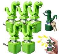 Lizard Keychain Sound, Lizard Button, Lizard Keyring With Colorful Light & Sound, Rechargeable Fun Stress Relief Toy With Led Lights, For Kids Adults Backpacks Study Work Travel (5pcs)
