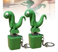 Lizard Keychain Sound, New Adults Keyboard Clicker Lizards Fidget Toys, Fun Rechargeable With Colorful Lights, Portable Stress Reliever for Anxiety & Sensory(#A-2)