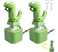 Lizard Keychain Sound Toy, 2025 Rechargeable Lizard Fidget Keyring with Croaking Sound & Colorful Light, Clicky Fidgets Toy, Funny Fidget Keyring Decompression Toys for Adults & Kids (2pcs)