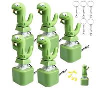 Lizard Keychain Sound Toy, 2025 Rechargeable Lizard Fidget Keyring with Croaking Sound & Colorful Light, Clicky Fidgets Toy, Funny Fidget Keyring Decompression Toys for Adults & Kids (5pcs)