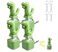 Lizard Keychain Sound Toy, 2025 Rechargeable Lizard Fidget Keyring with Croaking Sound & Colorful Light, Clicky Fidgets Toy, Funny Fidget Keyring Decompression Toys for Adults & Kids (4pcs)