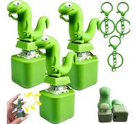 Lizard Keychain Sound, with Rechargeable Led Light & Realistic Croak, Lizard Button Keychain, Rechargeable Keychain with Colorful Lights, Portable Stress Reliever for Anxiety & Sensory Fun (3Pcs)