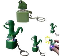 Lizard Keychain Sound with Sound & Light,Rechargeable Fun Keyboard Fidget Toy with Colorful Lights Enjoy Sensory Pleasure, Realistic Sound for Office Travel Use Lizard Button Keychain （5pcs）