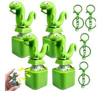 Lizard Keychain with Sound and LED Light, Rechargeable Anti-Stress Fidget Toy, Cute Electronic Pocket Gadget to Relieve Anxiety, Fun Gift for Children and Adults in the Office (4Pcs)