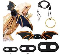 Lizard Leash With Colorful Wings Adjustable Reptile Harness For Small L9y8 Strap Pets,escape-proof Outdoor Walking