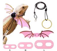 Lizard Leash With Colorful Wings Adjustable Reptile Harness For Small Pets,Escape-Proof Outdoor Strap Walking A1M4
